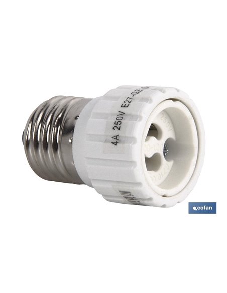 Portalamparas Adaptador E14 - Gu10