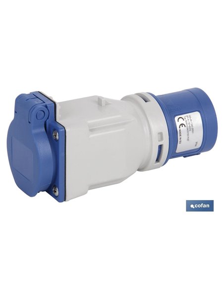 Adaptador Industrial Clavija-Base Schuko Ip44 16a 230v