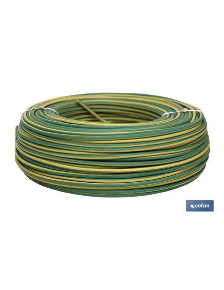 Rollo Cable H07v-K 1x6mm2 Amar/Ver (100m)