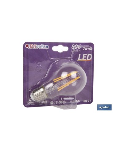 Lâmpada Led de Filamento Clássico E27 7w 806lm...