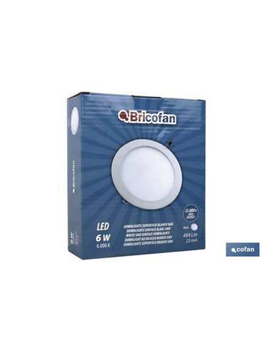 Downlight embutido branco 9w Ø150 mm