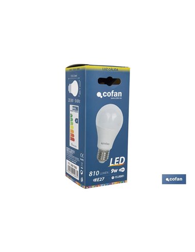 Bombilla Led 9w Clasic 240º 810lm 3000k