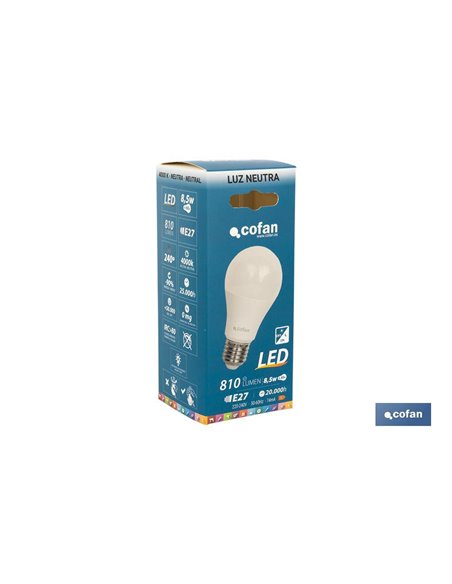 Bombilla Clasic Sensor Luz E27 9.5w 806lm 4000k