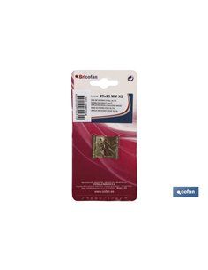 2 Uds. Bisagra De Hierro Latonado Fin Alto 40x35 2