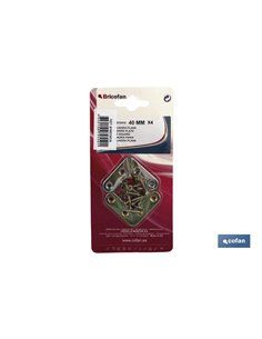 4 Uds. Escuadra Plana 60 Mm 2