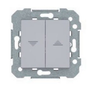 Interruptor cego duplo prateado BJC Viva 23569-PL