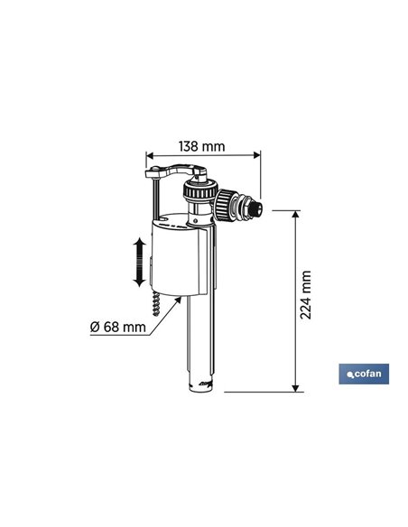 Grifo De Alimentación Wc Lateral Modelo Kiev