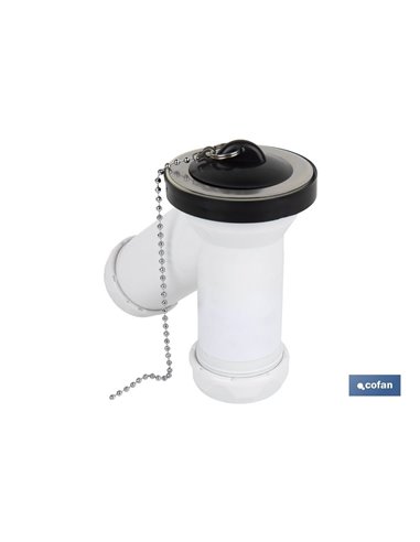 Sifón Y Compacto Con Salida Ø32-40 Y Válvula Lavabo-Bidé Ø70