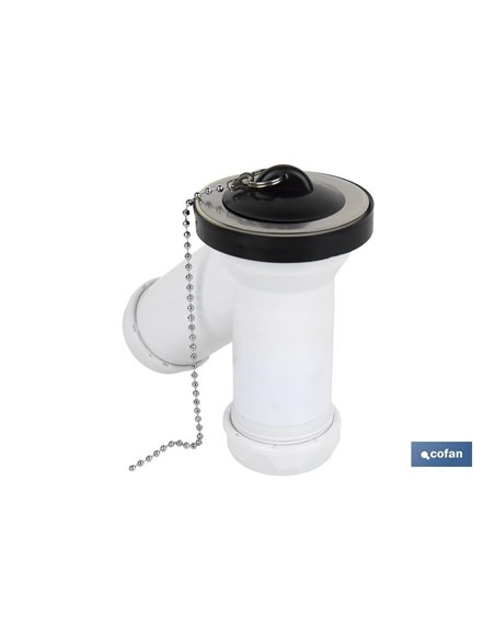 Sifón Y Compacto Con Salida Ø32-40 Y Válvula Lavabo-Bidé Ø70