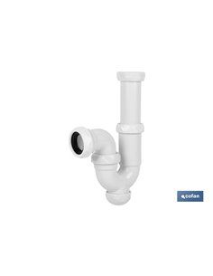 Sifão Curvo Com Saída Ø32-40 E Válvula Pia Bidê 1 1/2 x 70