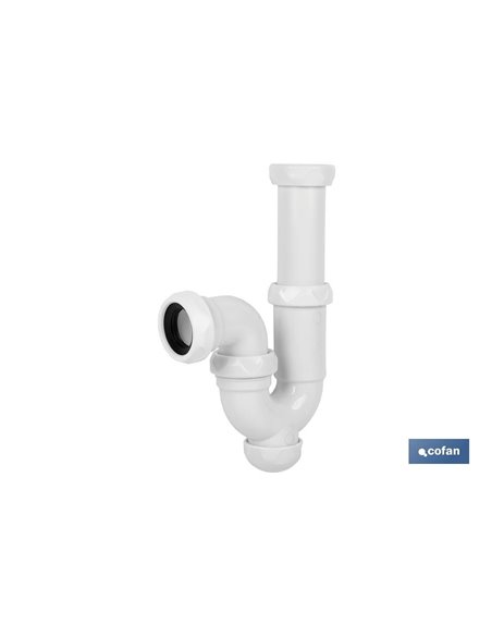 Sifón Curvo Con Salida Ø32-40 Y Válvula Lavabo Bidé 1 1/2 X 70