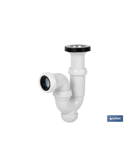 Sifón Curvo Con Salida Ø32-40 Y Válvula Lavabo Bidé 1 1/2 X 70