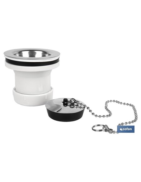 Válvula Lavabo-Bidé 1 1/2 X 70 Tapón Metálico