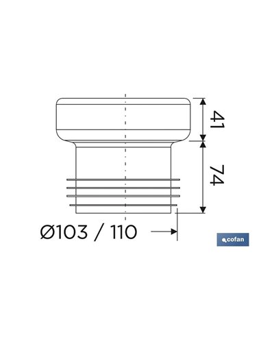 Manguito De Conexión Recto Para Inodoro Ø110 Mm
