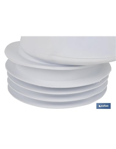 Manga de conexão excêntrica para vaso sanitário Ø110 mm