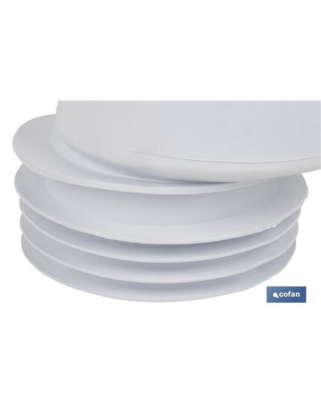 Manga de conexão excêntrica para vaso sanitário Ø110 mm