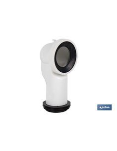 Manga de conexão angular 90° para sanita com borda de borracha Ø110 mm