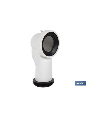 Manga de conexão angular 90° para sanita com borda de borracha Ø110 mm