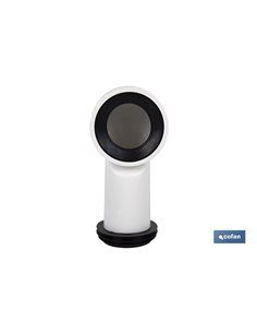 Manga de conexão angular 90° para sanita com borda de borracha Ø110 mm 2