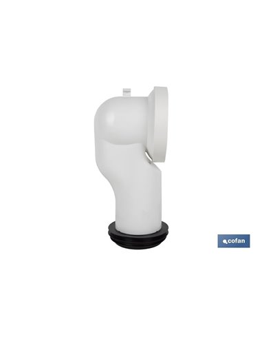 Manga de conexão angular 90° para sanita com borda de borracha Ø110 mm