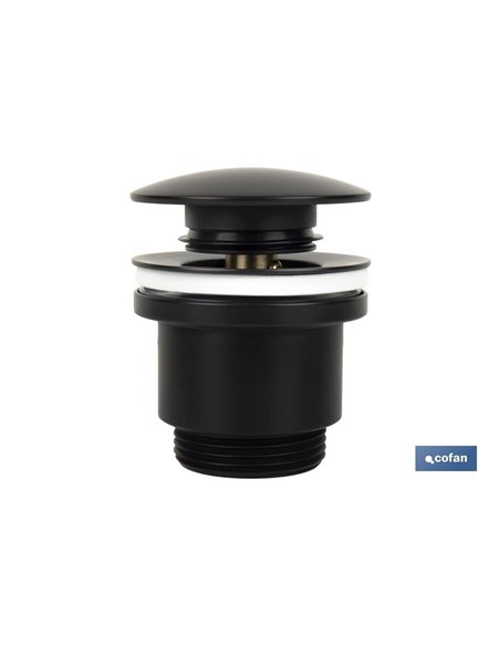 Válvula Click-Clack Negra Con Tapón Grande Ø63 Mm