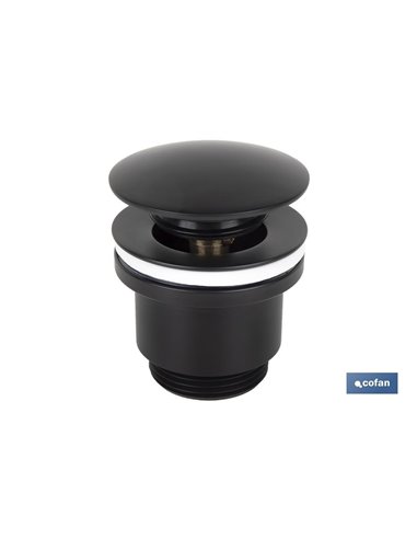 Válvula Click-Clack Negra Con Tapón Grande Ø63 Mm