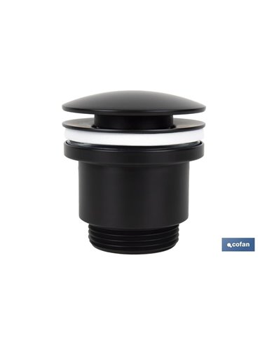 Válvula Click-Clack Negra Con Tapón Grande Ø63 Mm