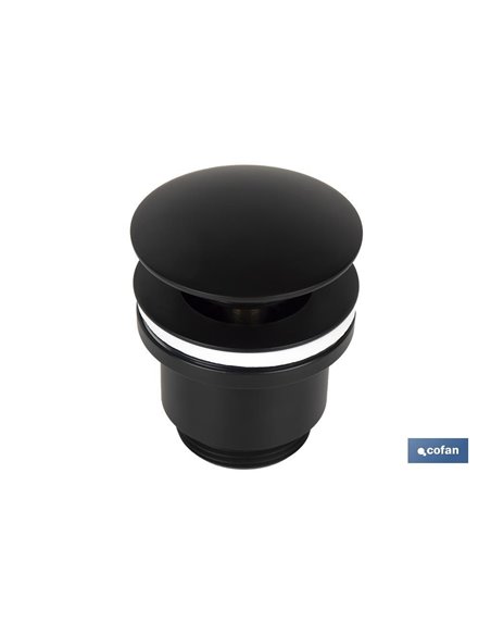 Válvula Click-Clack Negra Con Tapón Grande Ø63 Mm