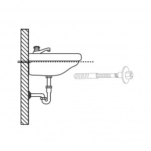 Kit Sanitario Fija Lavabo  10x110 mm. (2 Piezas) 2