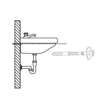 Kit Sanitario Fija Lavabo  10x110 mm. (2 Piezas)