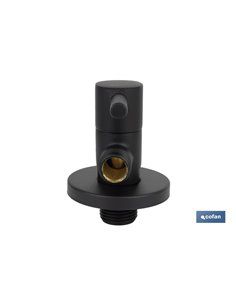 Válvula De Escuadra 1/2 X 3/8 Modelo Lux Negra 2