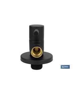 Válvula Angular 1/2 x 1/2 Preto Modelo Lux 2