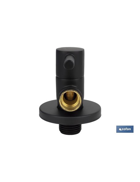 Válvula De Escuadra 1/2 X 1/2 Modelo Lux Negra