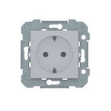 Base de soquete 2P+TT prata BJC Viva 23524-PL