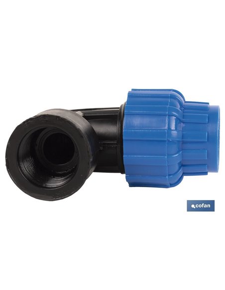 Codo 90° Rosca Hembra Pp Pn16 40 X 1 