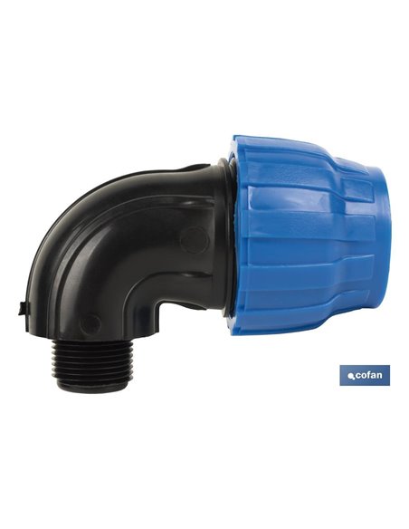 Codo 90° Rosca Macho Pp Pn16 90 X 3