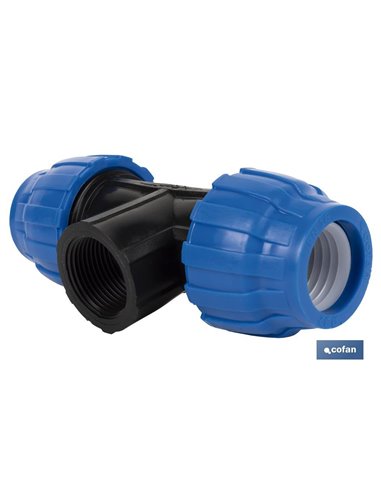 Te 90° Rosca Hembra Pp Pn16 25 X 3/4 X 25 