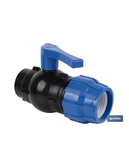 Enlace Válvula De Bola Rosca Hembra Pp Pn16 20 X 1/2