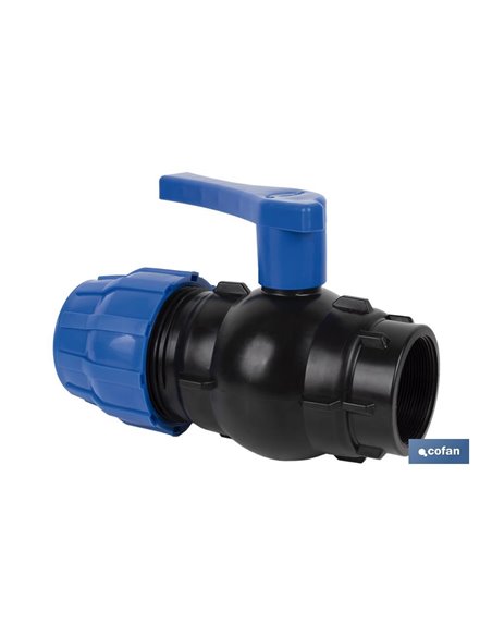 Enlace Válvula De Bola Rosca Hembra Pp Pn16 20 X 1/2