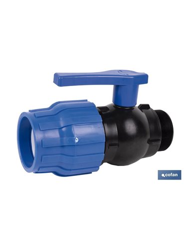 Enlace Válvula De Bola Rosca Macho Pp Pn16 32 X 1