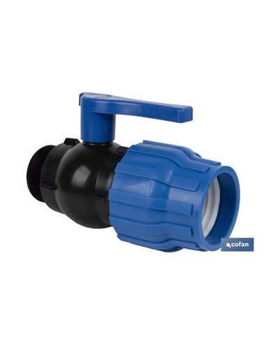 Enlace Válvula De Bola Rosca Macho Pp Pn16 32 X 1