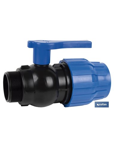 Elo da válvula de esfera Rosca macho Pp Pn16 75 x 2 1/2