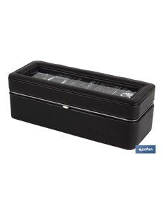 Caja Guarda Relojes 6 Uds Piel Marrón
