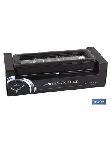 Caja Guarda Relojes 6 Uds Piel Marrón