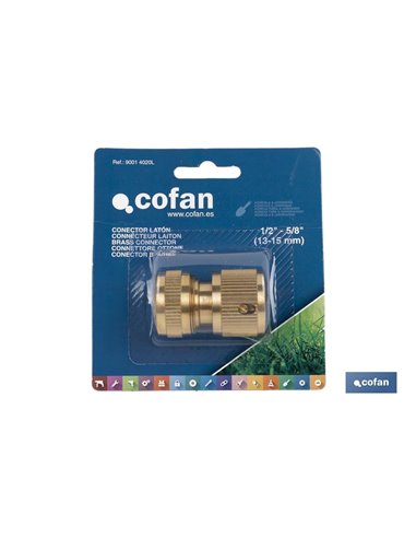 Conector Manguera Latón 1/2 - 5/8 (13-15 Mm)