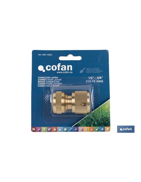 Conector Manguera Latón 1/2 - 5/8 (13-15 Mm)