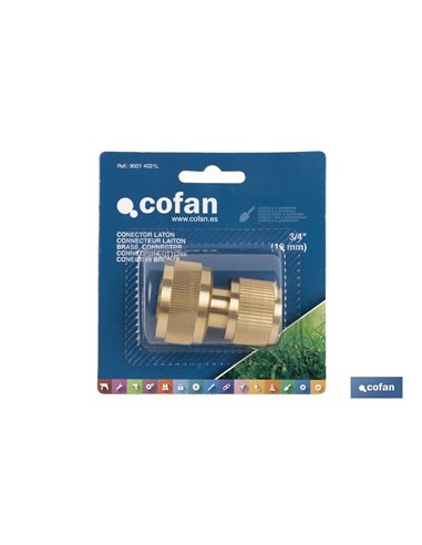 Conector Manguera Latón 3/4 (19 Mm)