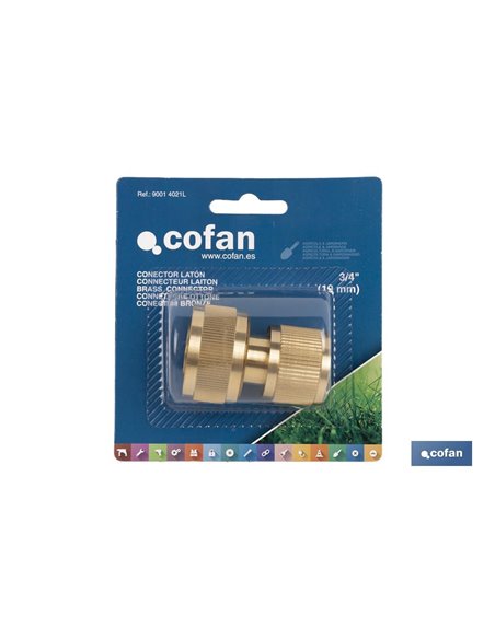 Conector Manguera Latón 3/4 (19 Mm)