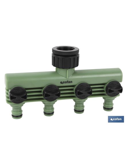 Colector De Riego 4 Salidas Ajustables
