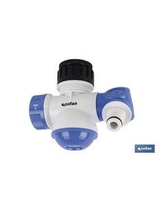 Adaptador de torneira de 3 funções